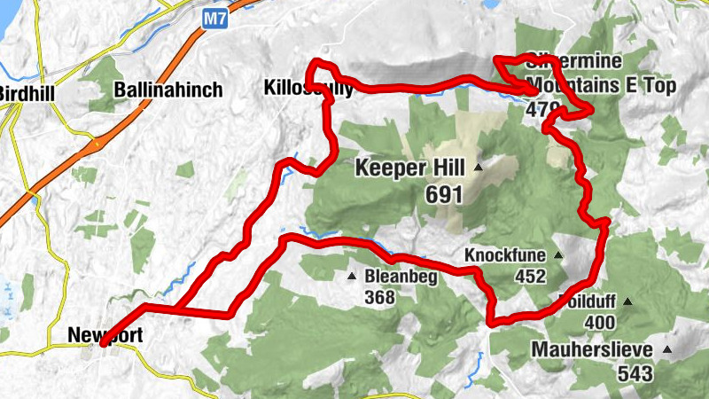 Newport - Glenaoanoge - Silvermine Mountains E Top - Killoscully