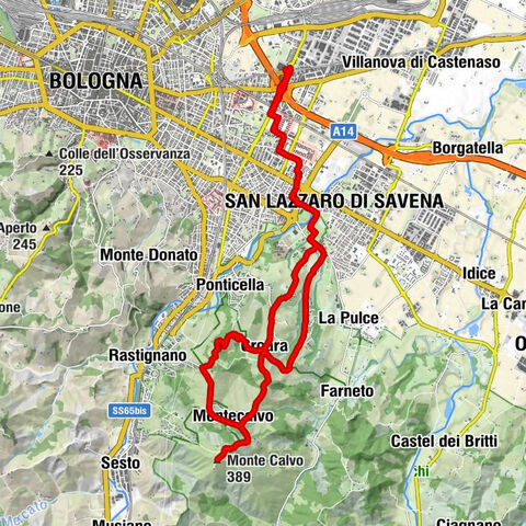 Santo Stefano - Bologna - San Lazzaro di Savena - Monte Calvo