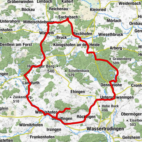 St. Georg - Eberleinsberg - Hesselberg - Gasthaus zur Krone
