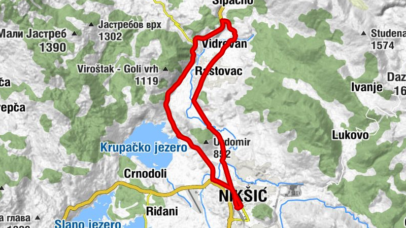 Nikšić - Buk - Vidrovan