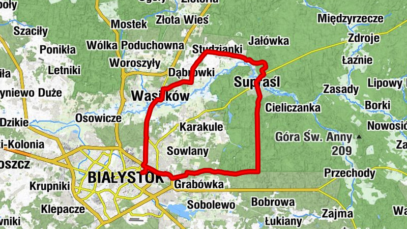 Białystok - Kościół pw. Świętej Trójcy - Kościół pw. Najświętszej Maryi Panny Królowej Polski - Cerkiew pw. Świętych Apostołów Piotra i Pawła