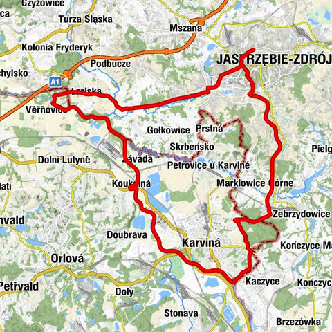 Restauracja Konsum - Kościół par. pw. Wszystkich Świętych - Kościół pw. Matki Boskiej Różańcowej - Kościół pw. Najświętszego Serca Pana Jezusa