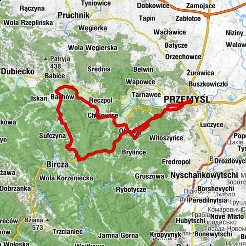 Przemyśl Główny - Kościół pw. Matki Bożej Zbaraskiej - Góra Olszańska - Smyczal