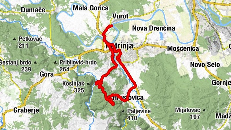 Mlinski kamen - Petrinja - Cepeliš - Planinarski dom Matija Filjak