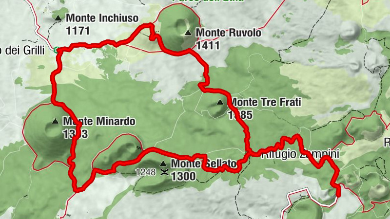 Piano Fiera - Rifugio Zampini - Grotta di Monte Minardo 1174 m. - Rifugio Piano dei Grilli