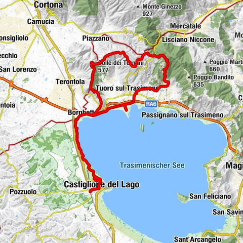 Castiglion del Lago - Monte Gualandro - Monte Castelnuovo - Poggio Capanne