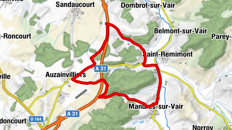 Mandres-sur-Vair - Requenel - Auzainvilliers - Faubourg Saint-Rémy
