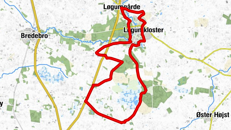 Løgumgårde - Kalvehave - Ellum - Høgslund