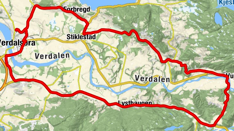 Verdalsøra - Lein - Forbregd - Reinsholm