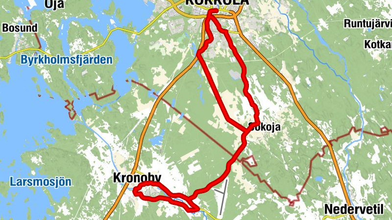 Kokkola - Piilesmäki - Kronoby