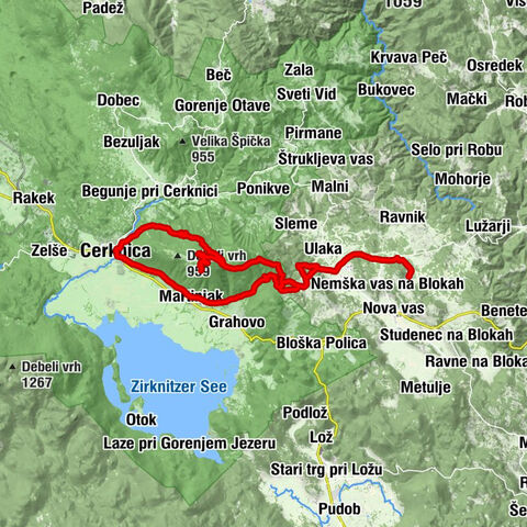 Volčje - Brunarica pri Bloškem jezeru - Planinski dom na Slivnici - Velika Slivnica