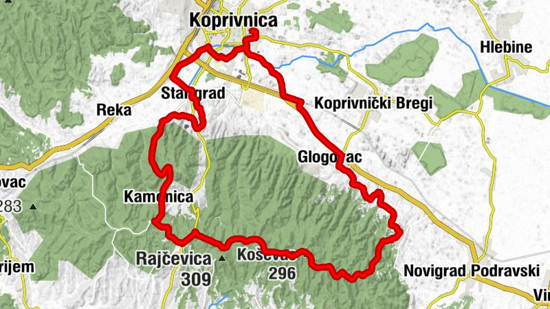 Lenišće - Koprivnica - Koševac - Anin vrh