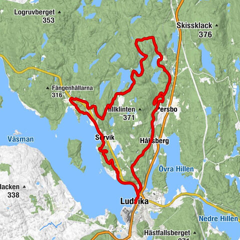 Ludvika - Hammarbacken - Ickorbotten - Håksberg