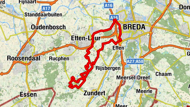 Breda-Prinsenbeek - De Hoge Neer - Etten-Leur - Breda