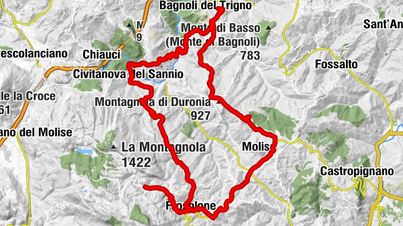 Calice Rosso - Duronia - Madonna delle Piane - Eremo Sant'Egidio
