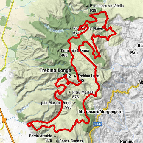 Sennisceddu - s'Arrosada - Trebina Longa - Pranu sa Mesa