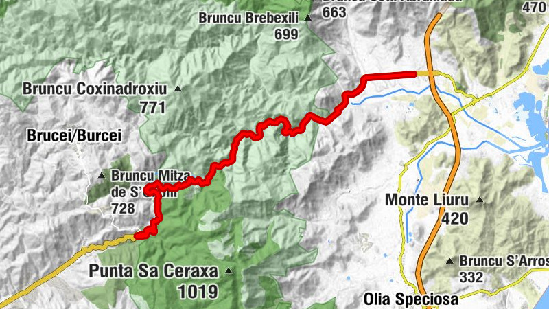 Cuccuru Genna de Tidu - Campu Omu - S' Inpostu 'e Diorattu - Genna de Tidu