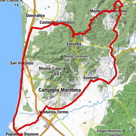 Piombino - Populonia Stazione - Magù - San Vincenzo