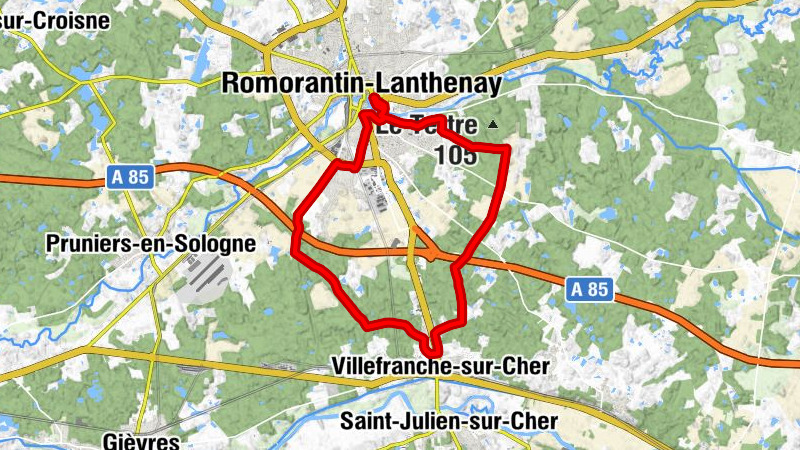 Romorantin-Lanthenay - Villefranche-sur-Cher - Clos-thion - La Gigottière