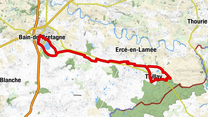 Bain-de-Bretagne - Trocadéro - La Haute Chapelle - La Robinais
