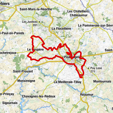 La Meilleraie-Tillay - La Barre Pillotte - Bois de la Folie - Les Viallières
