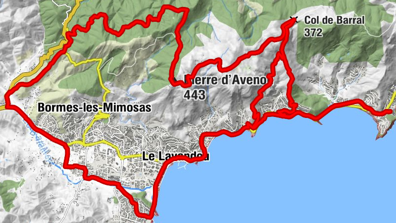 Cap Negre - Col de Barral - Pierre d'Avenon - Église Saint-Louis