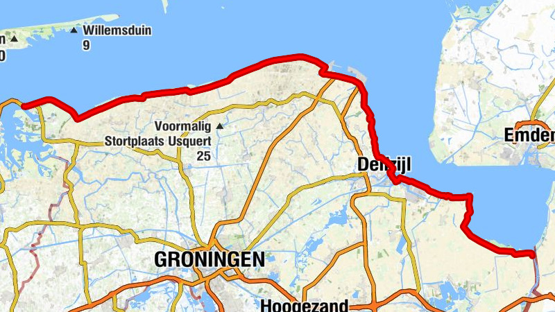 Usquert - Diekgat - Delfzijl - Nieuwe Statenzijl