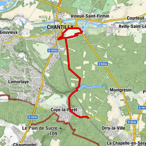 Orry-la-Ville - Coye-la-Forêt - Crêperie l'Étang d'Art - Chantilly - Chapelle Sainte-Croix-en-Jérusalem