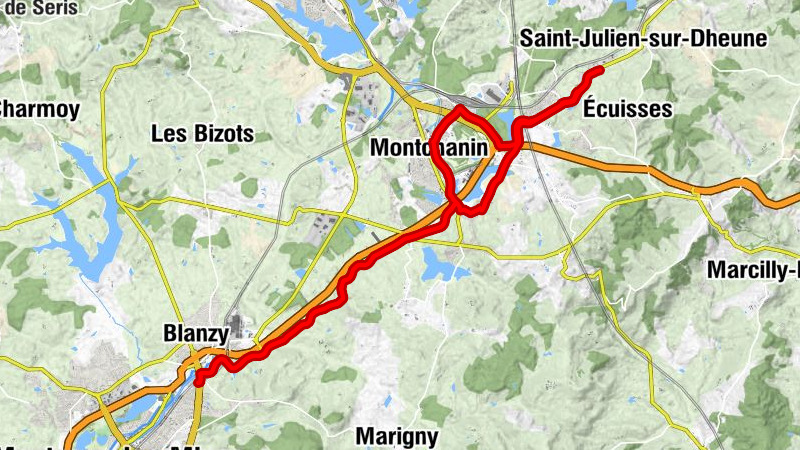 Saint-Eusèbe - Pont des Morands - Cité des Quarts - Aux Amis du Canal