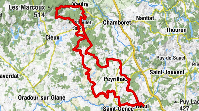Nieul - Le Chatenet - La Roche - Laurière