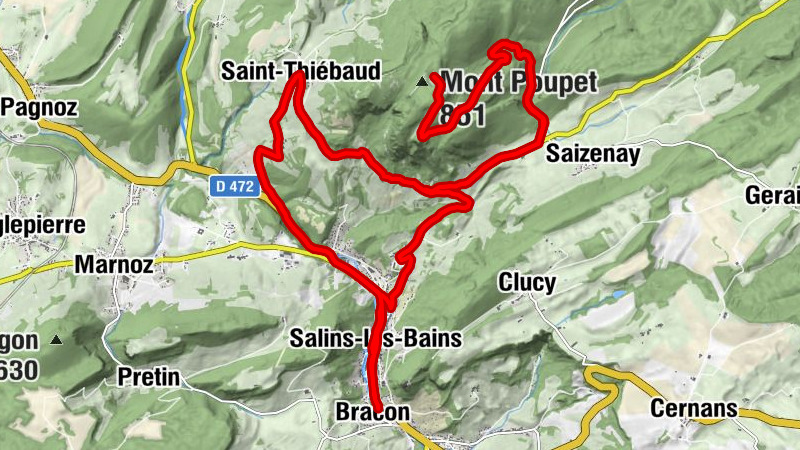 Bracon - Bar des Capucins - Mont Poupet - Chapelle Notre-Dame Libératrice