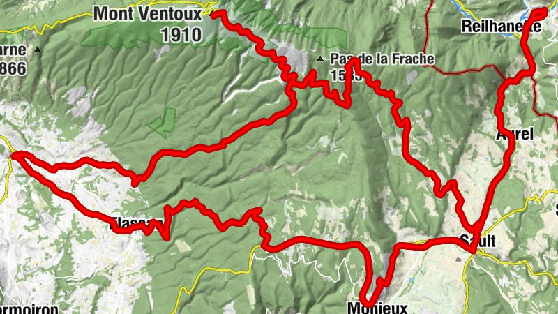 Montbrun-les-Bains - Église Notre-Dame - Col des Tempêtes - Mont Ventoux
