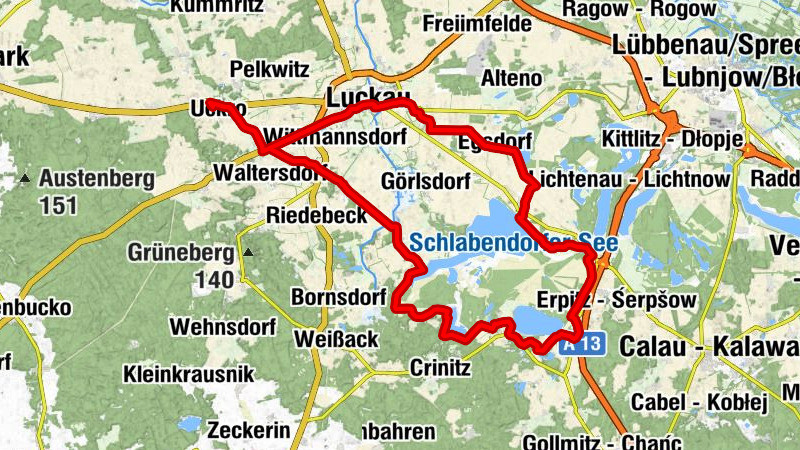 Luckau-Uckro - Landgasthaus Lindenhof und Pension - Dorfkirche Egsdorf - Dorfkirche Fürstlich Drehna