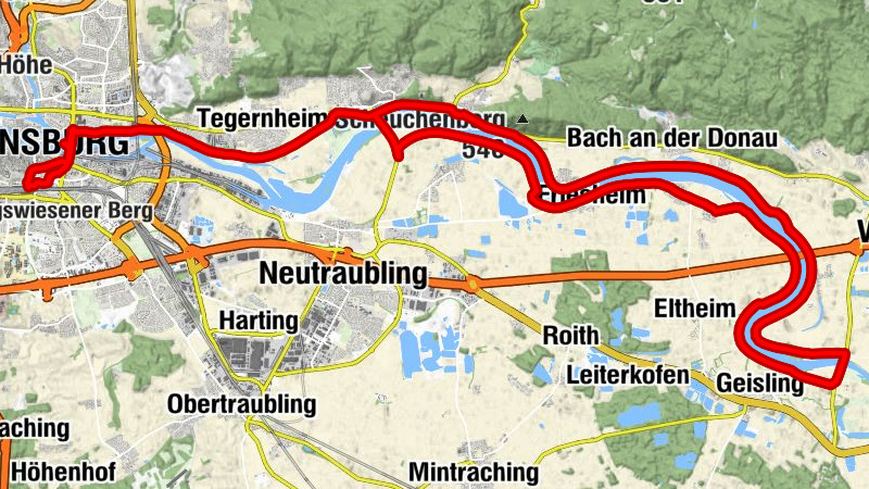 Regensburg Hauptbahnhof - St. Bartholomäus - St. Martin - Mariä Aufnahme in den Himmel