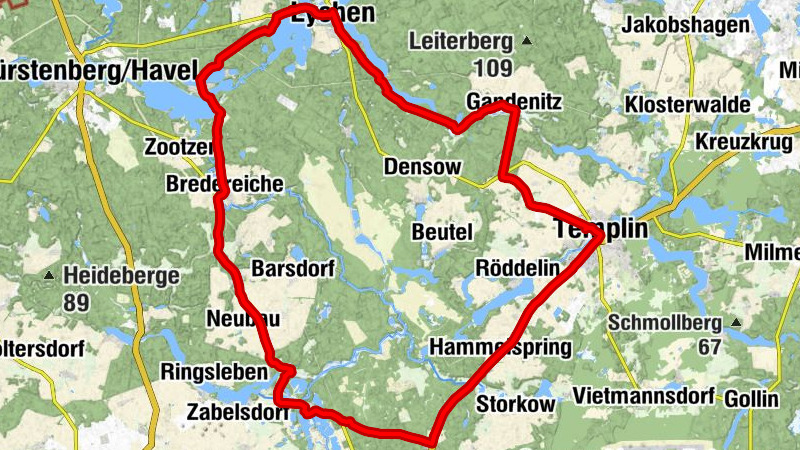 Lychen - Peter- und Paul-Kirche zu Gandenitz - Dorfkirche Marienthal - Eichberg