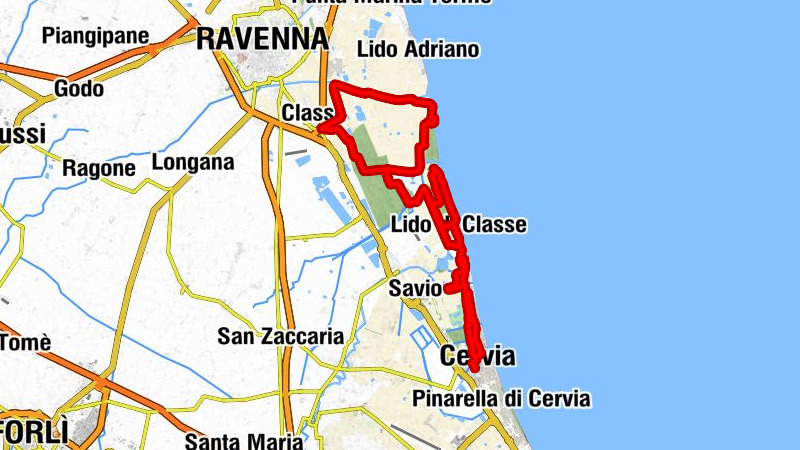 Cervia-Milano Marittima - Cervia - Lido di Dante - Dante