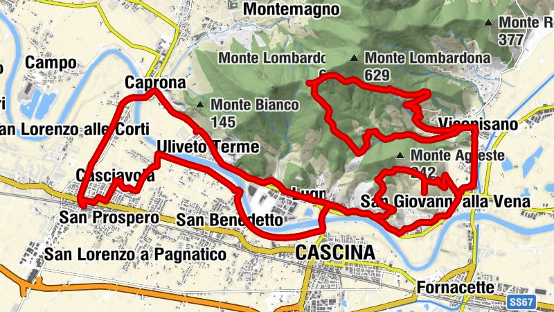 Navacchio - Monte Grande - Sasso della Bella Rosa - Monte Castellare