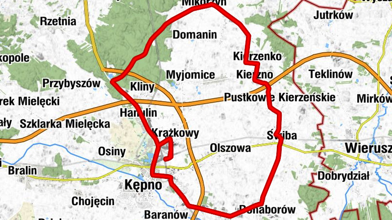 Krążkowy - Kościół św. Marcina - Kościół pw. św Katarzyny Aleksandryjskiej - Kościół Najświętszej Maryi Panny w Kierznie
