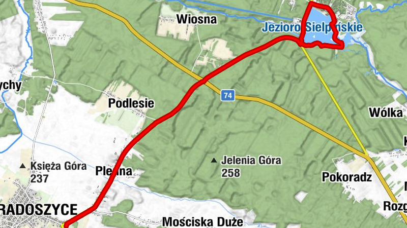 Radoszyce - Plenna - Pod Szosą - Sielpia Wielka