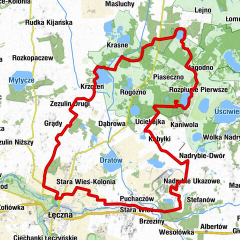 Podzamcze - Stara Wieś-Stasin - Stara Wieś-Kolonia - Łęczna
