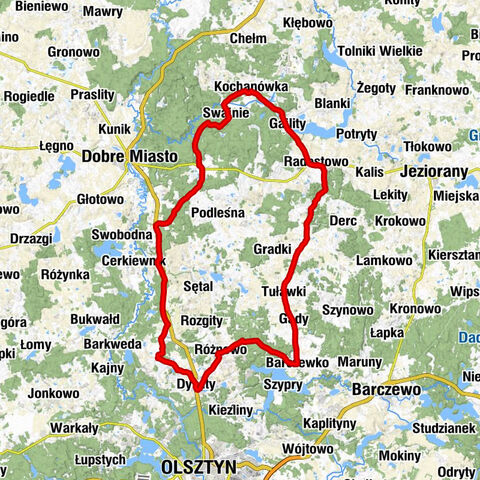 Dywity - Zajazd Zakątek - Kościół pw. Świętego Wawrzyńca - Różnowo