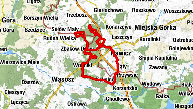 Rawicz - Wodniki - Kąkolno