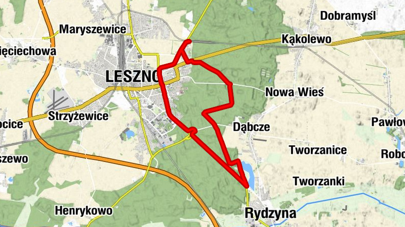Leszno Grzybowo - Osiedle Wieniawa - Osiedle Ogrody - Leszno