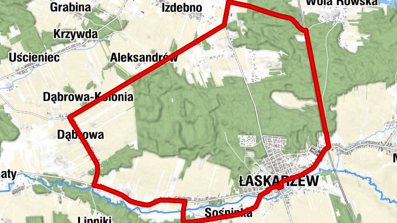Łaskarzew - Izdebno-Kolonia - Aleksandrów - Dąbrowa-Kolonia