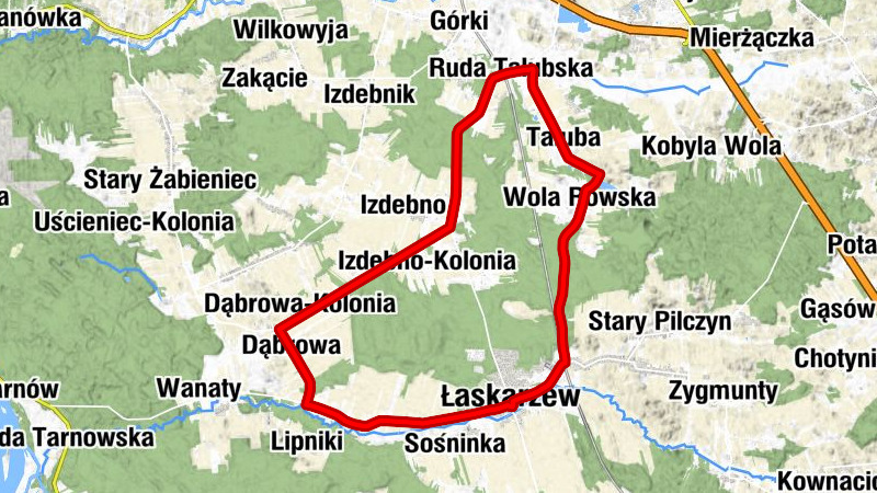 Łaskarzew - Wola Rowska - Taluba - Annopol