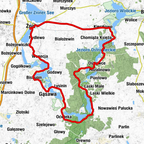 Żnin Licealna - Żnin - Gąsawa - Kościół pw. Świętego Floriana