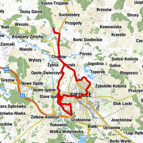Wola Suchożebrska - Zajazd Chodowiak - Kaplica dojazdowa - Kościół pw. Świętego Stanisława Biskupa i Męczennika