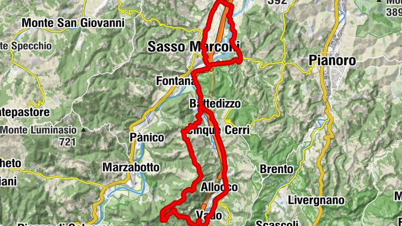 Pontecchio Marconi - Sasso Marconi - Agriturismo La Collina dei Mandorli - Monte Santa Barbara