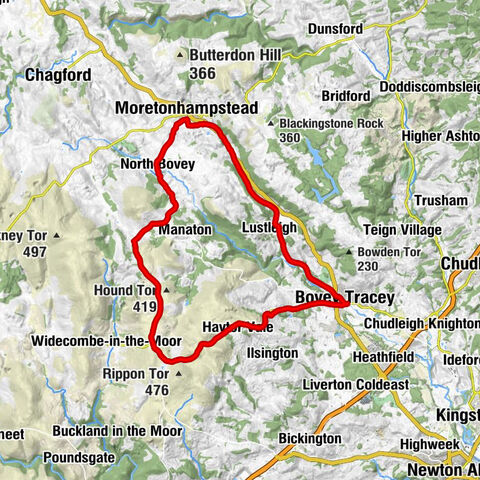 Bovey Tracey - Southbrook Farm - Wreyland - Moretonhampstead