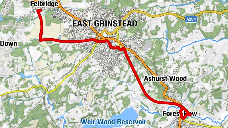 Felbridge - East Grinstead - Forest Row